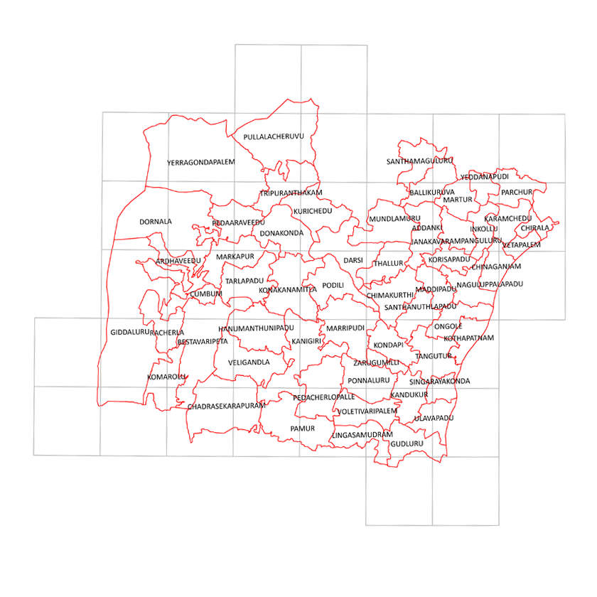 Storm surge inundation map for cyclone with wind speed 